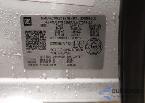 2024 Buick Enclave Avenir Awd z USA, uszkodzony, nr VIN 5GAEVCKW1RJ100580